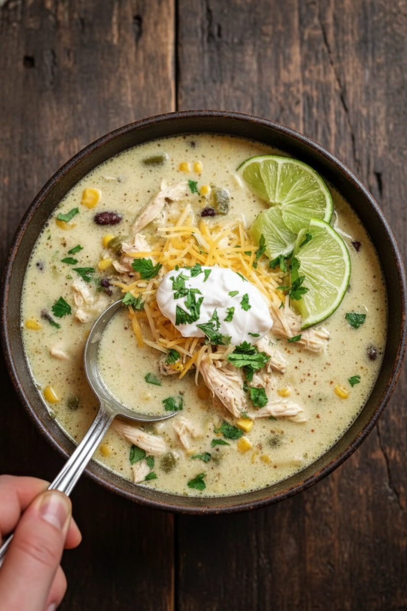 Creamy Green Enchiladas Chicken Soup