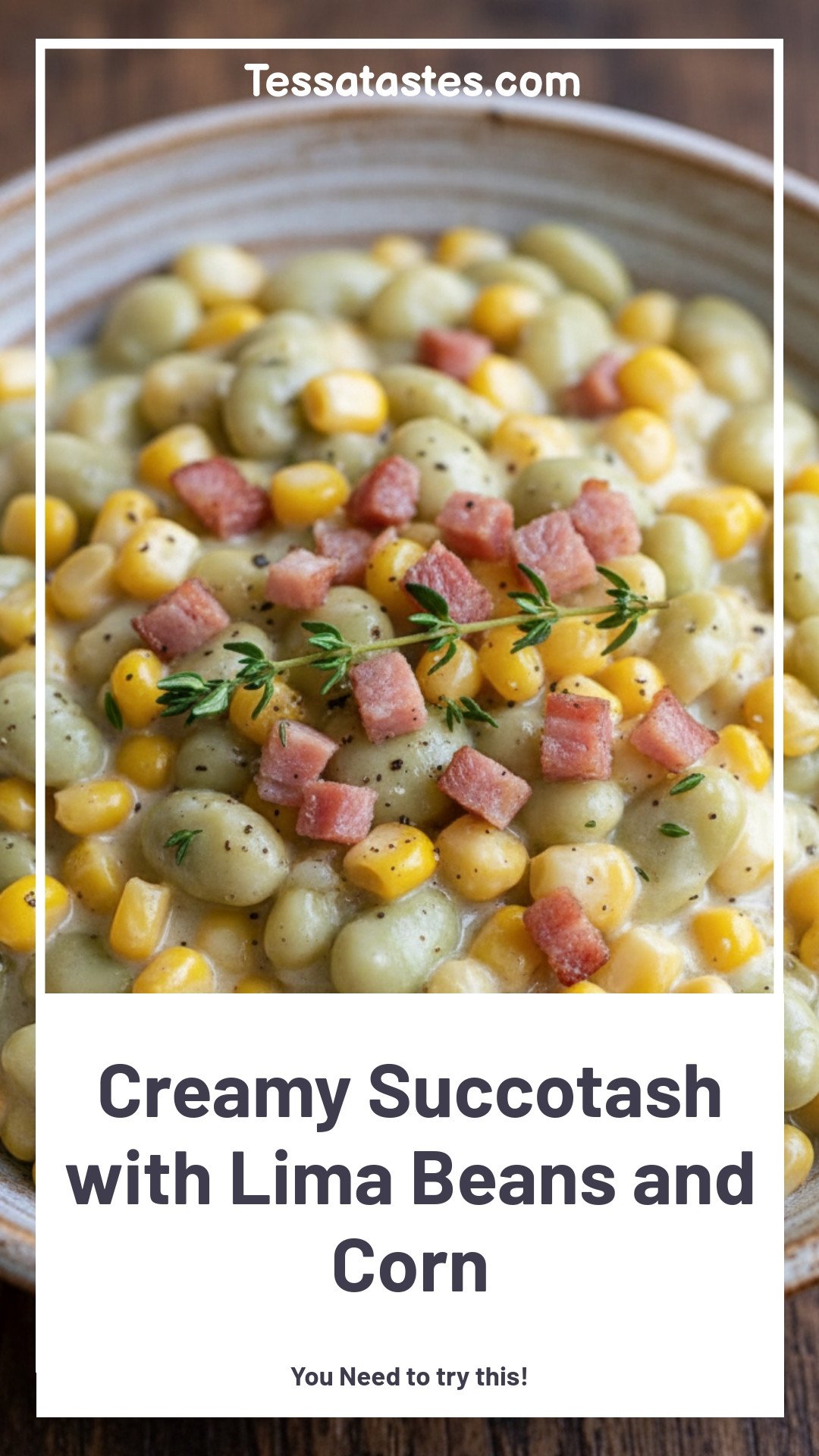 Creamy Succotash with Lima Beans and Sweet Corn Delight