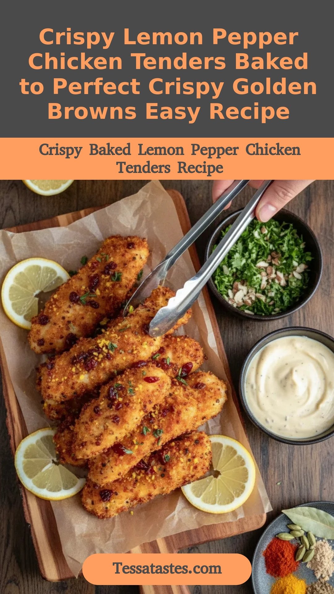 Crispy Lemon Pepper Chicken Tenders Baked to Perfect Crispy Golden Browns Easy Recipe
