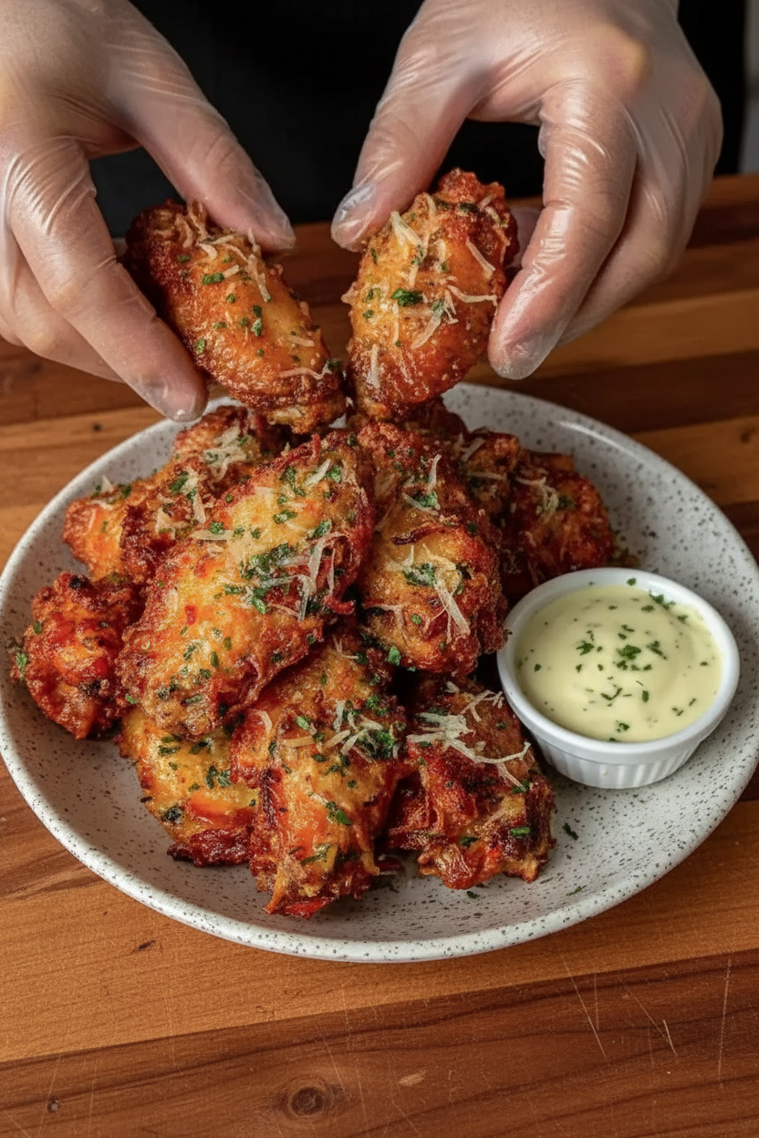 Crispy Parmesan Garlic Wings Recipe Easy Perfect Crunchy Snack