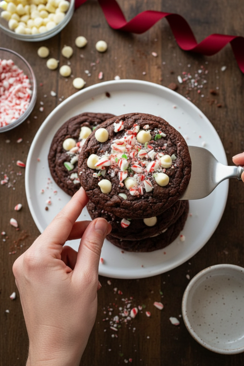 Double Chocolate Peppermint Cookies