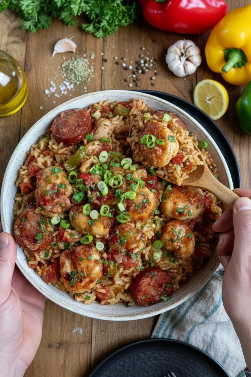 Flavorful Creole Jambalaya with Chicken and Sausage Easy Homemade Recipe