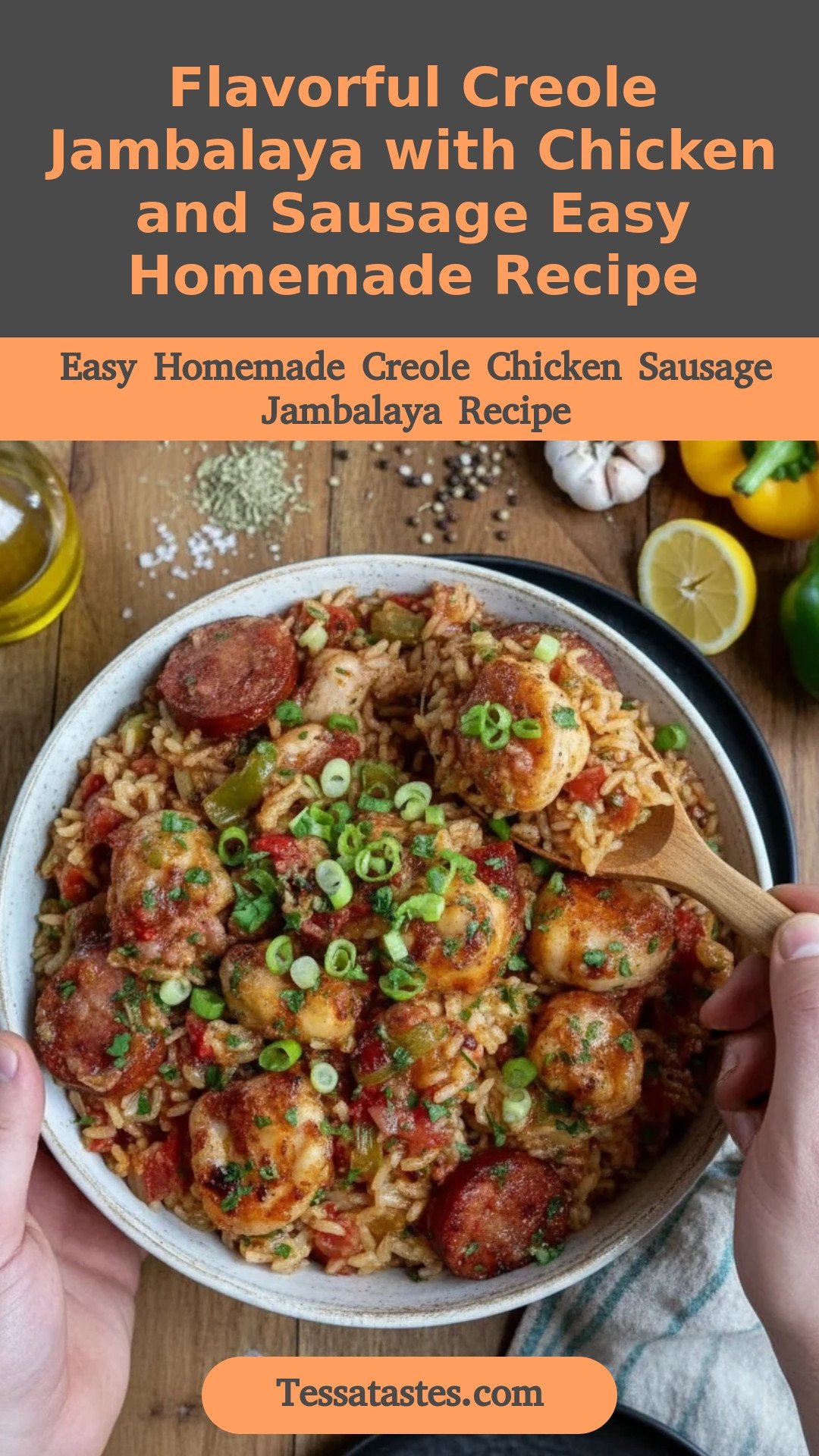 Flavorful Creole Jambalaya with Chicken and Sausage Easy Homemade Recipe