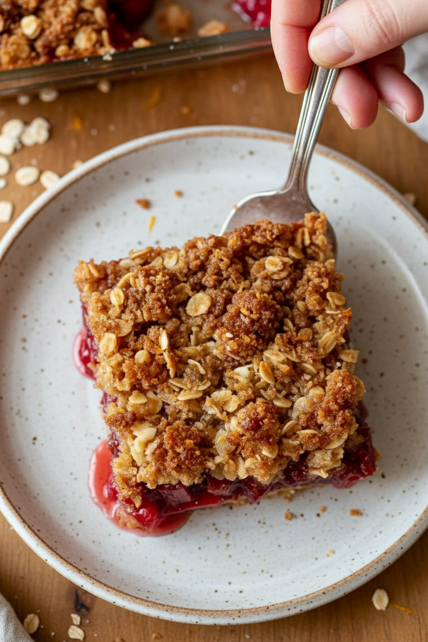 Easy Tangy Rhubarb Crisp Recipe with Perfect Crunchy Oat Topping