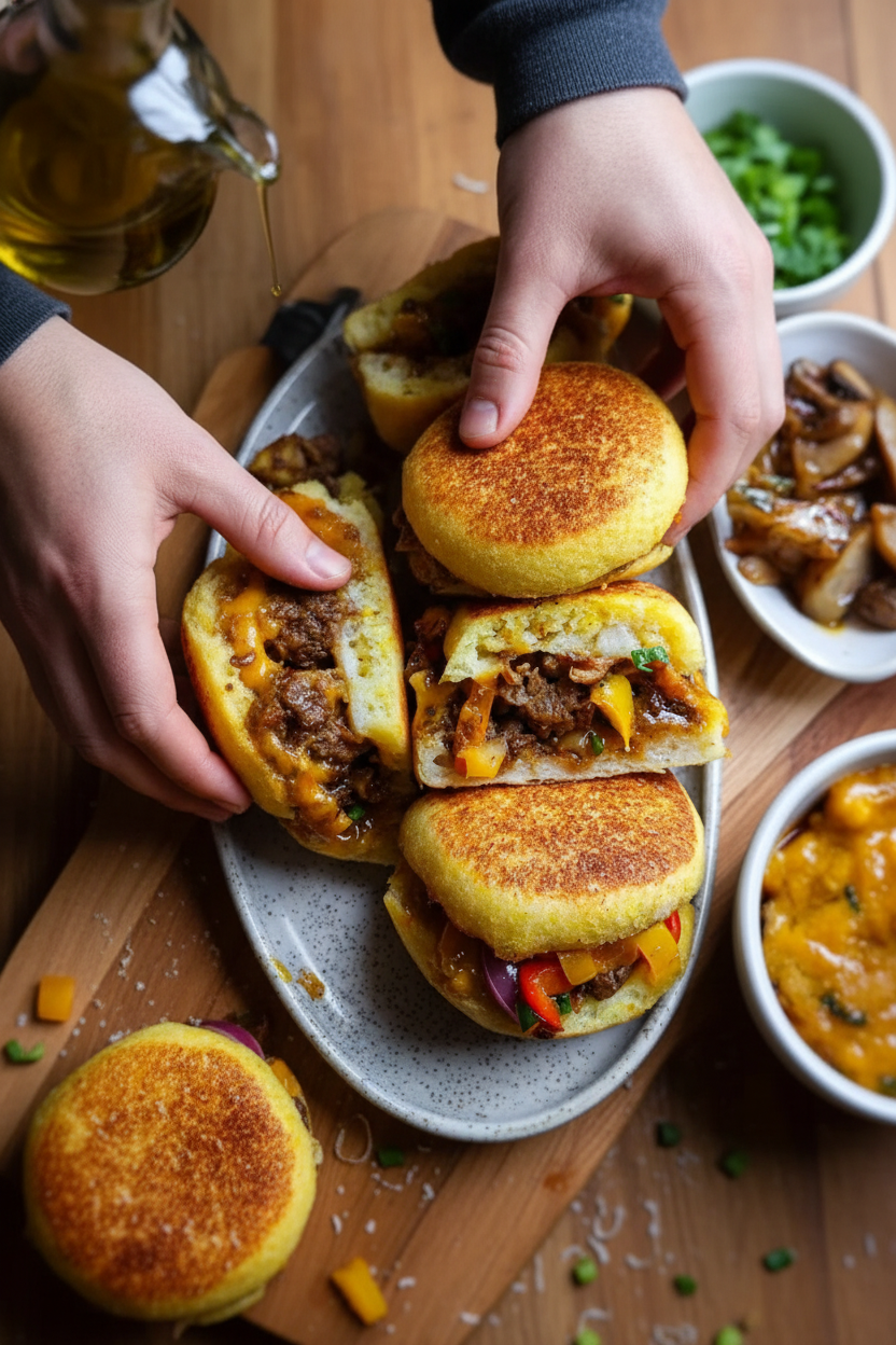 Fluffy Pan Bread With Beef