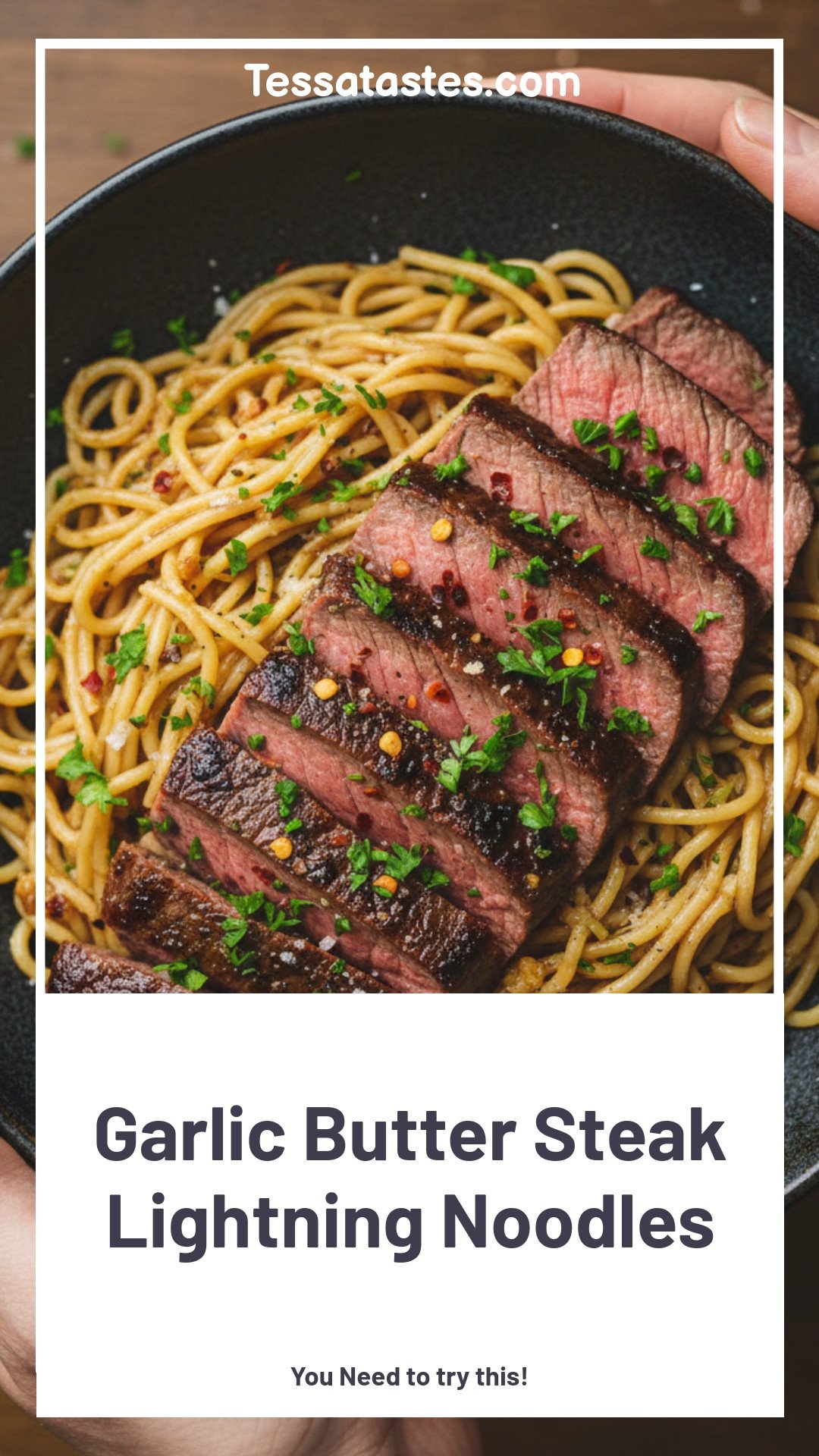 Garlic Butter Steak Lightning Noodles: A Flavorful Delight