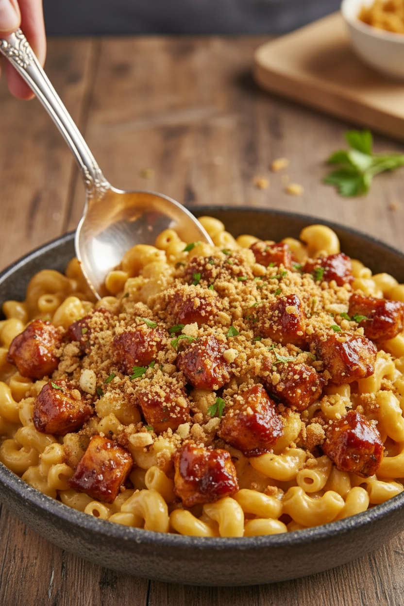 Honey BBQ Chicken Mac Cheese