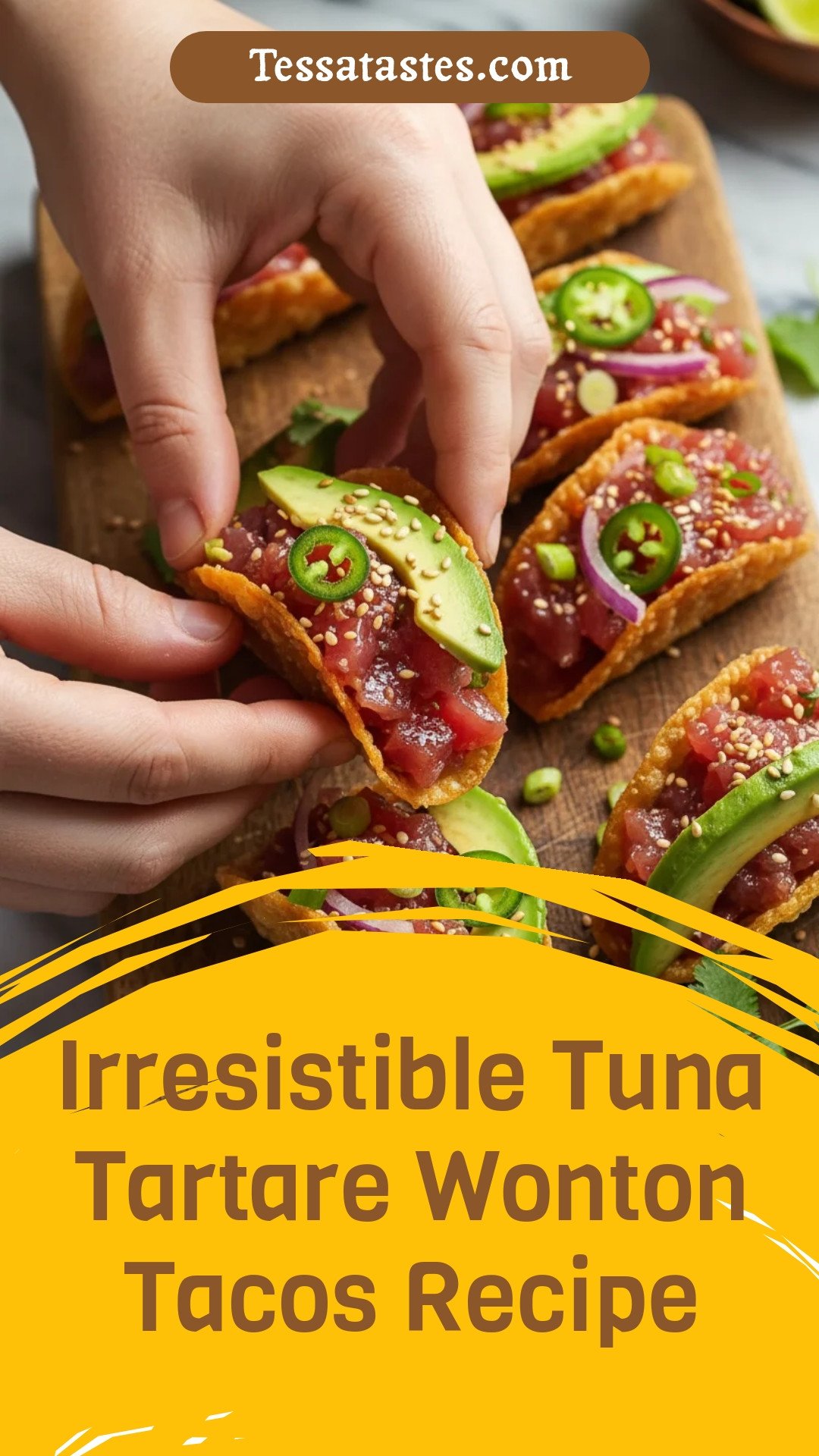 Irresistible Tuna Tartare Wonton Tacos for Quick Delights