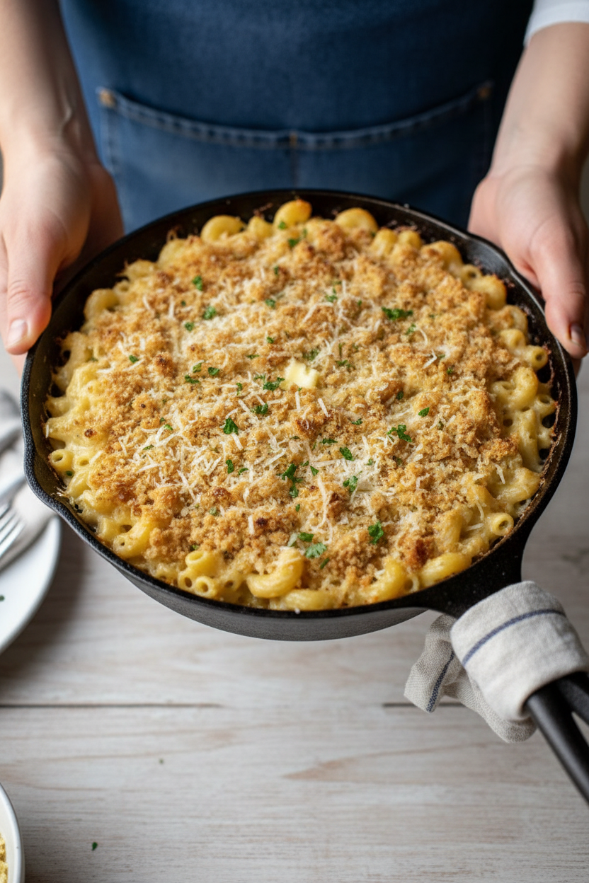Mac and Cheese Sourdough Skillet