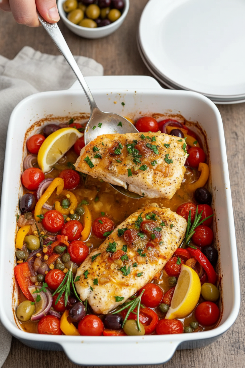 Mediterranean Baked Fish