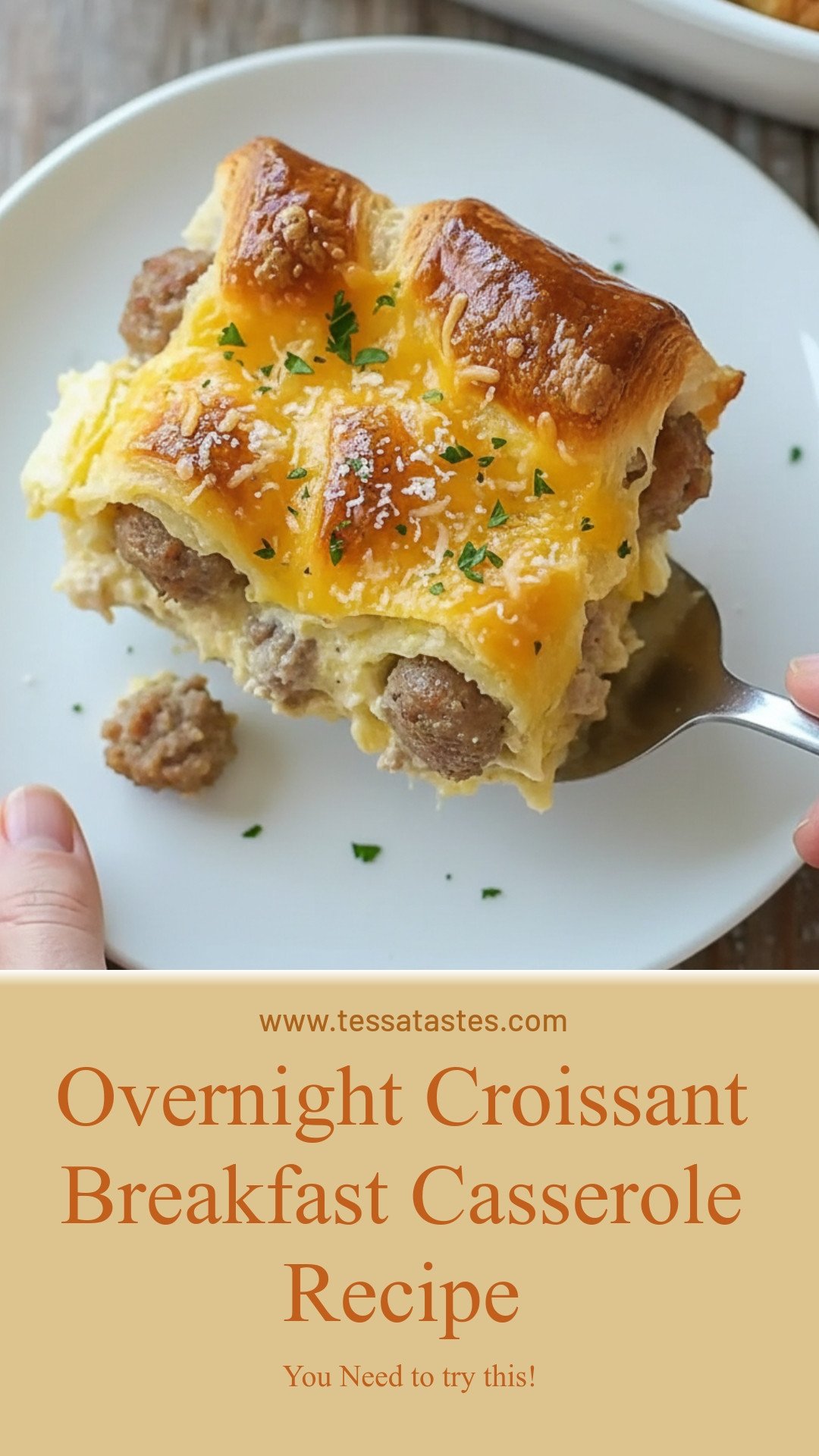 Overnight Croissant Breakfast Casserole