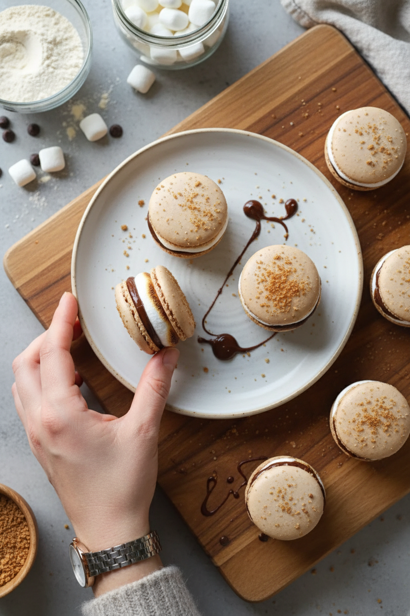Irresistible S’mores Macarons