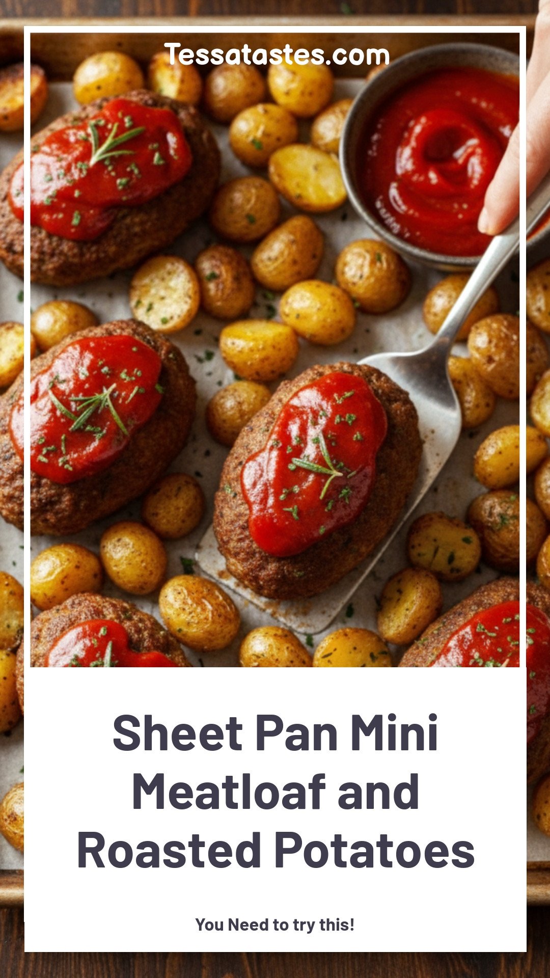 Sheet Pan Mini Meatloaf and Roasted Potatoes Recipe