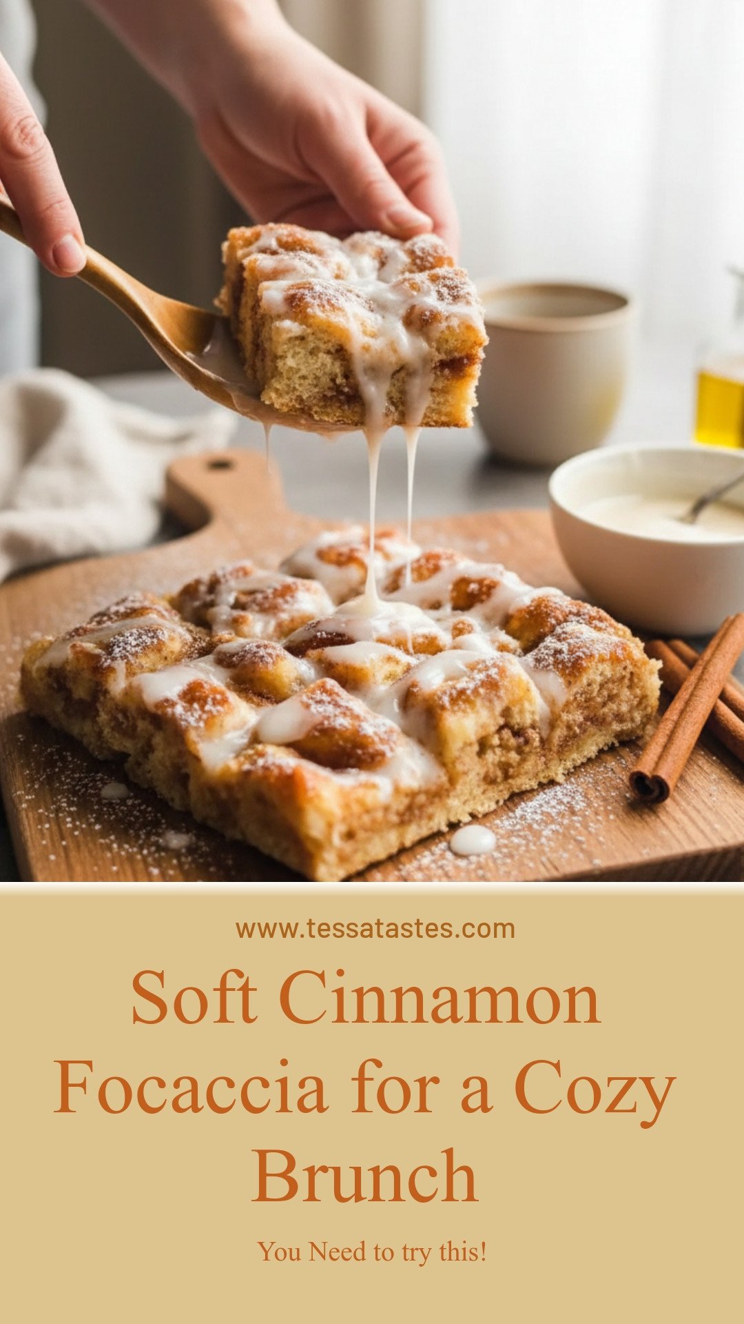 Irresistibly Soft Cinnamon Focaccia for Cozy Brunch Vibes