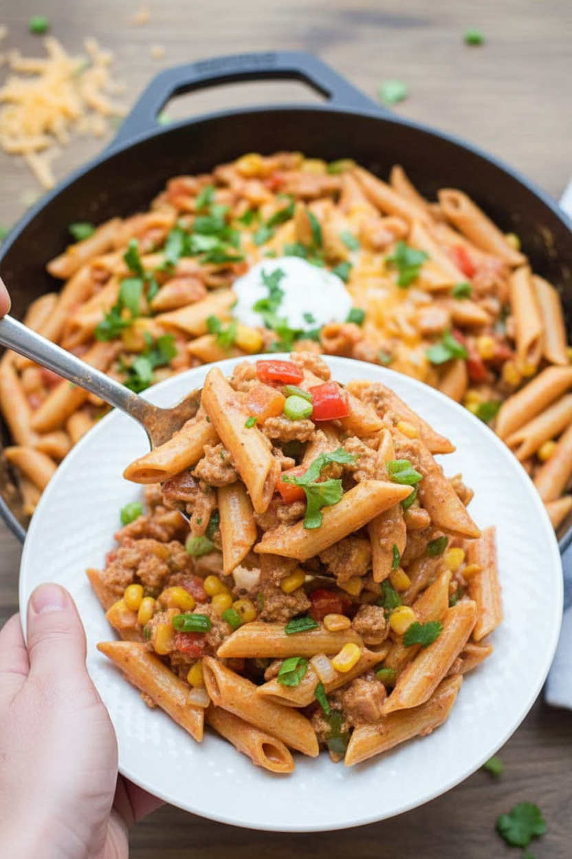Turkey Taco Pasta