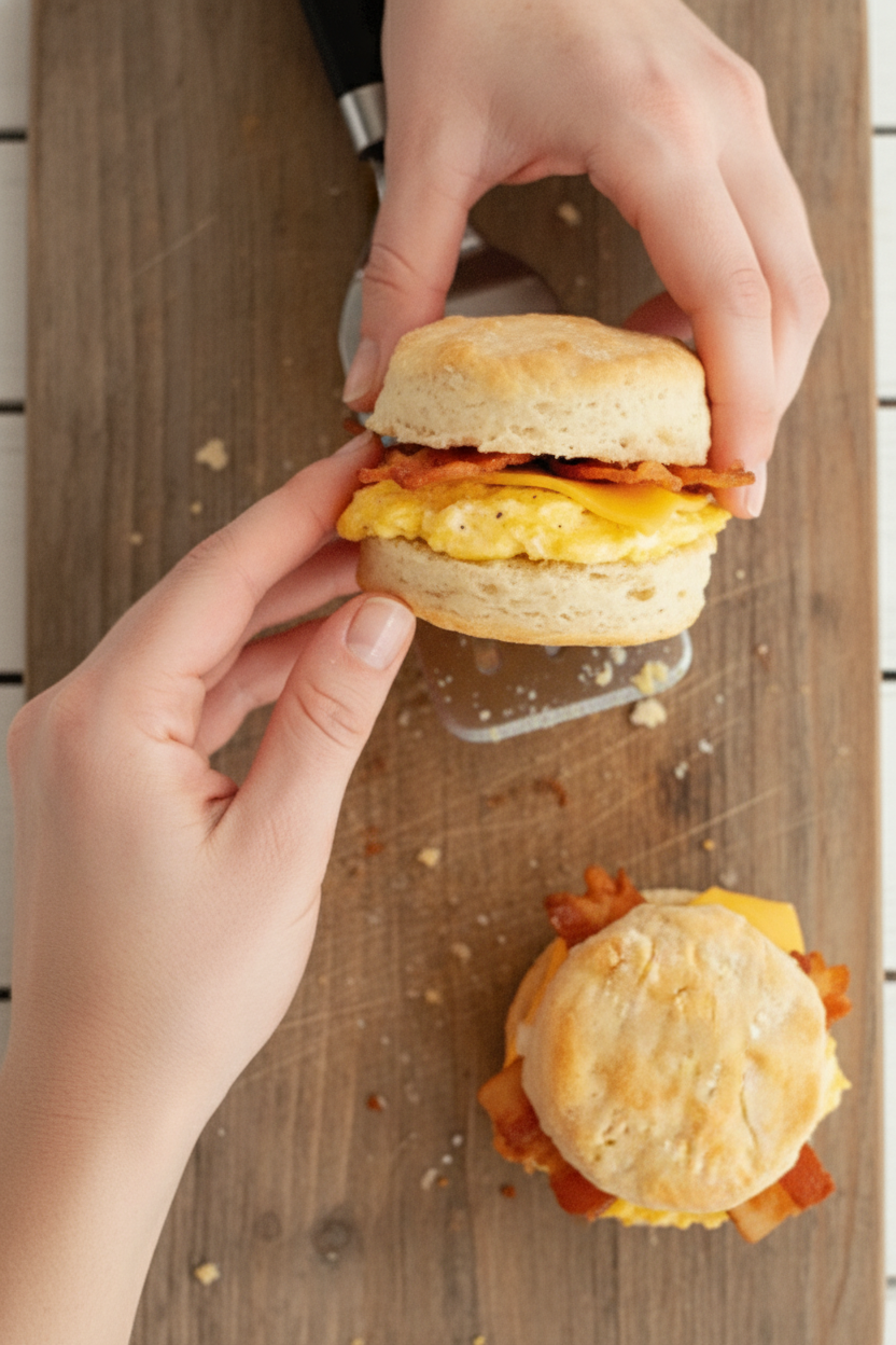 Bacon Egg and Cheese Biscuit (Weight Watchers Recipe)