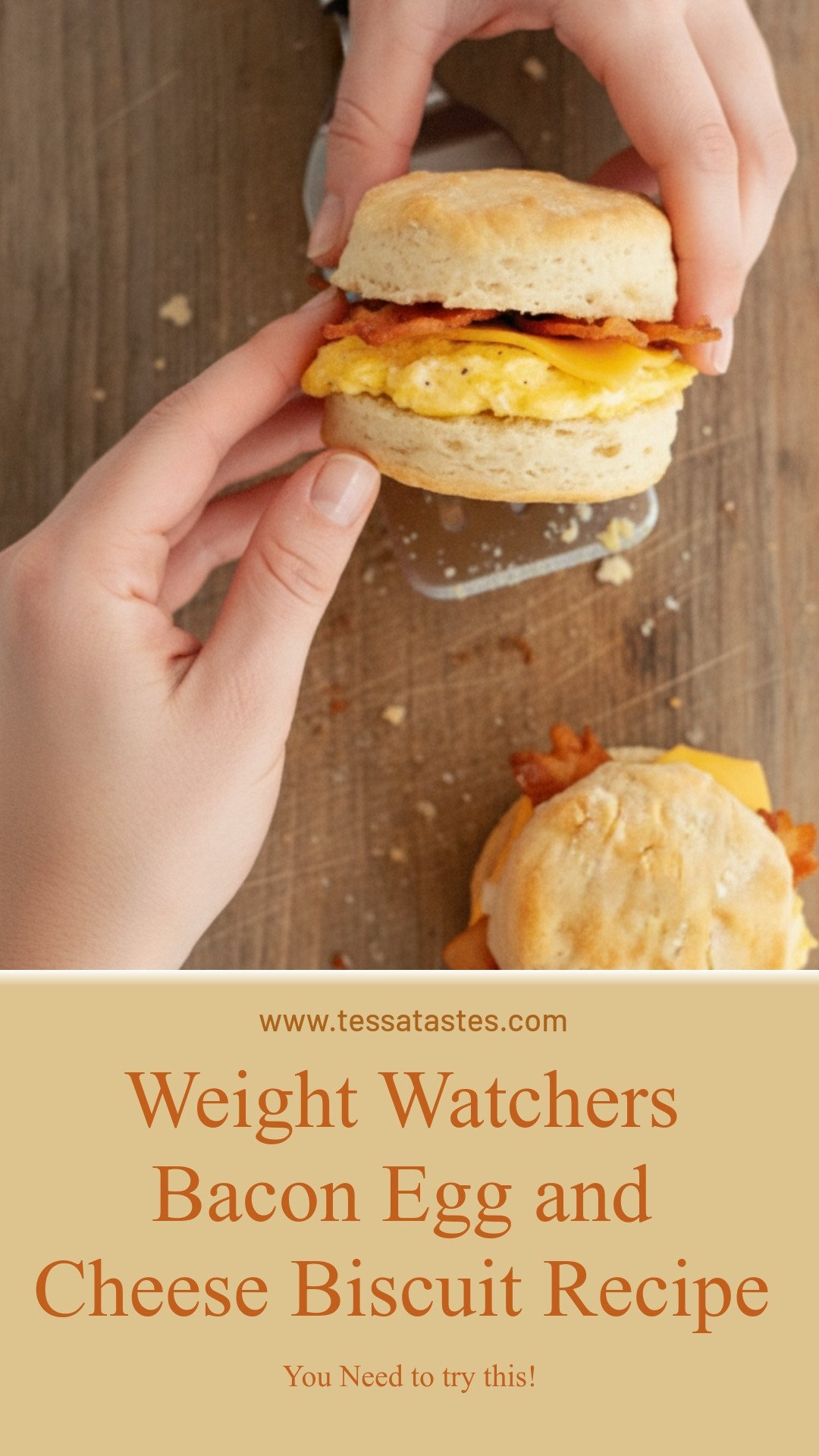 Bacon Egg and Cheese Biscuit (Weight Watchers Recipe)